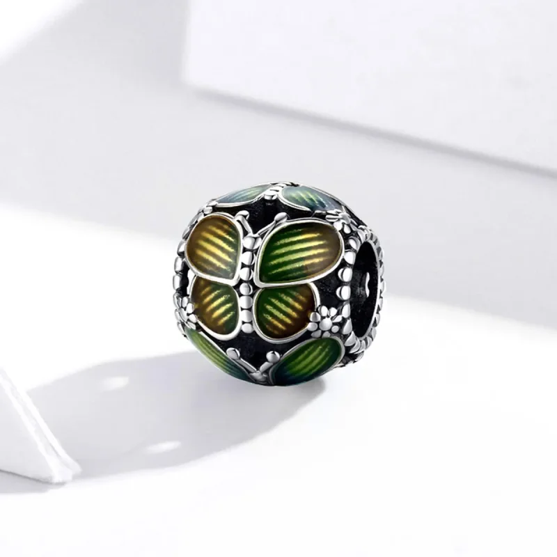 (image for) Pandora Style Silver Charm, Fantasy Butterflies, Multicolor Enamel - SCC1705 - View 2