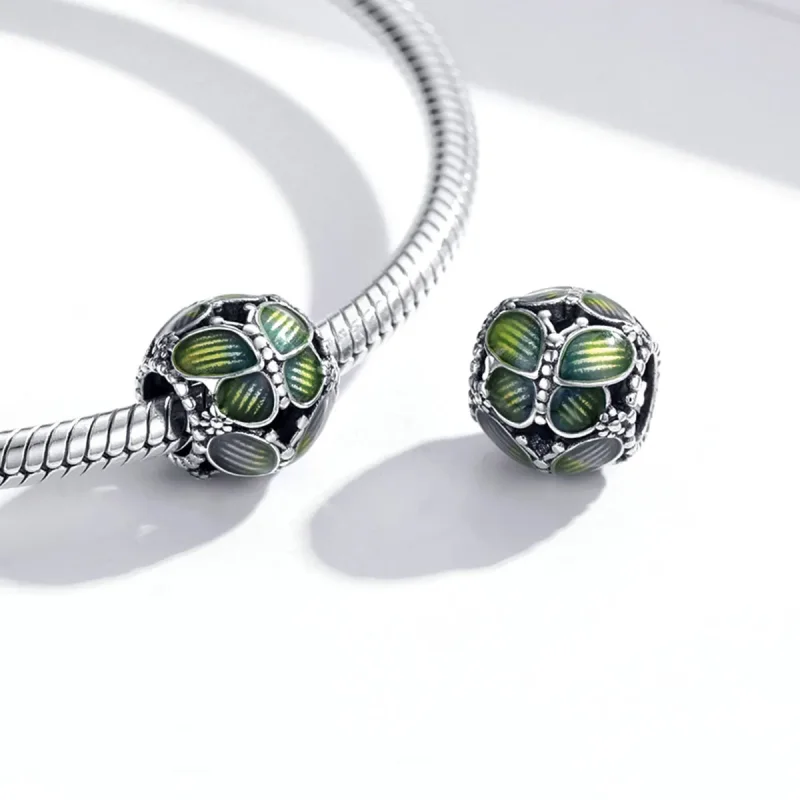 (image for) Pandora Style Silver Charm, Fantasy Butterflies, Multicolor Enamel - SCC1705 - View 4