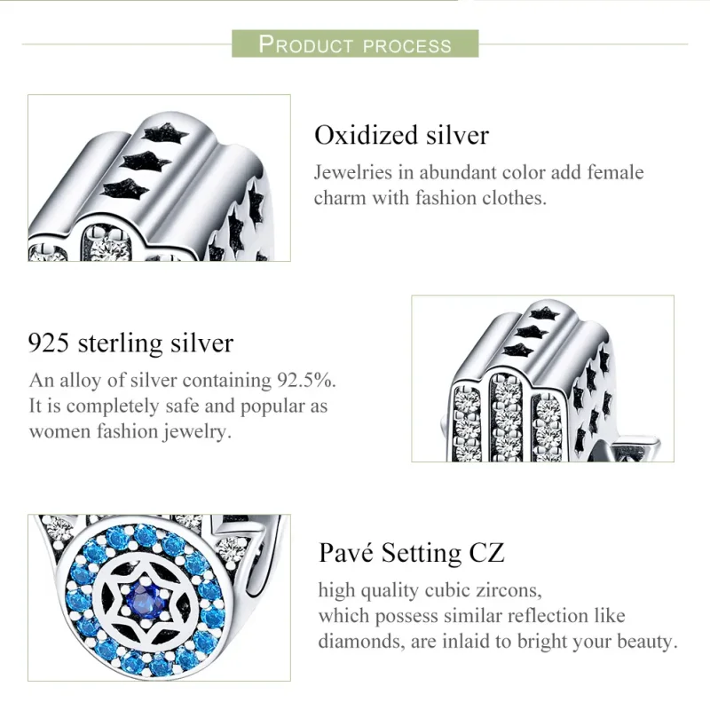 (image for) Pandora Style Silver Charm, Fatima's Guardian - SCC721 - View 7