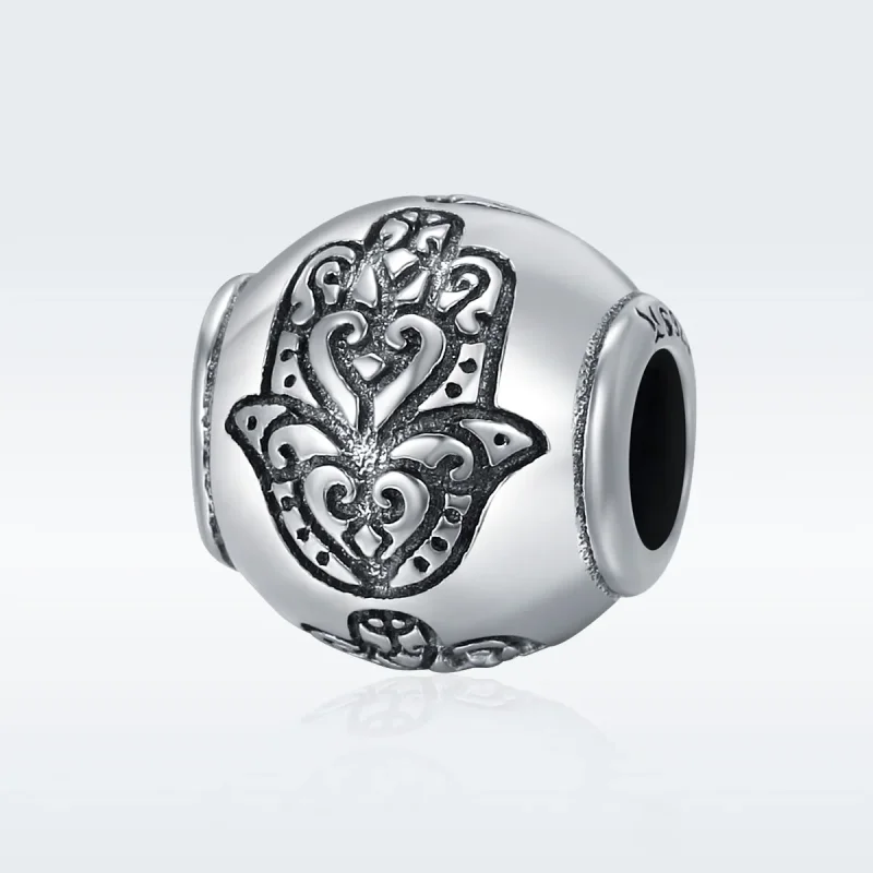 (image for) Pandora Style Silver Charm, Fatima's Hand - SCC306 - View 2