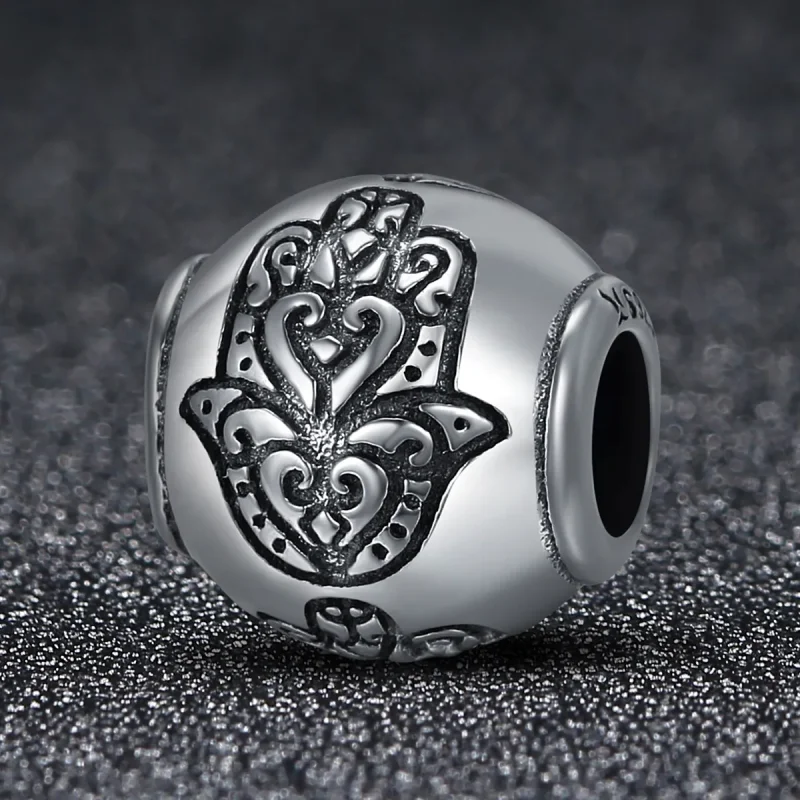 (image for) Pandora Style Silver Charm, Fatima's Hand - SCC306 - View 3