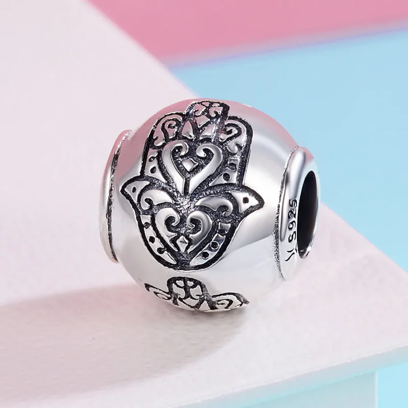(image for) Pandora Style Silver Charm, Fatima's Hand - SCC306 - View 4