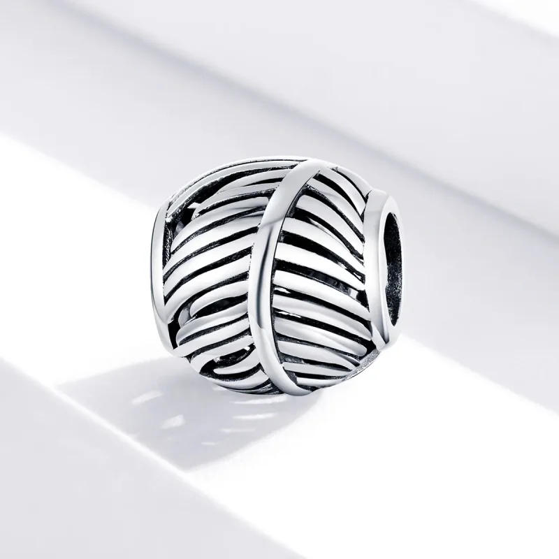 (image for) Pandora Style Silver Charm, Feather - SCC1509 - View 2