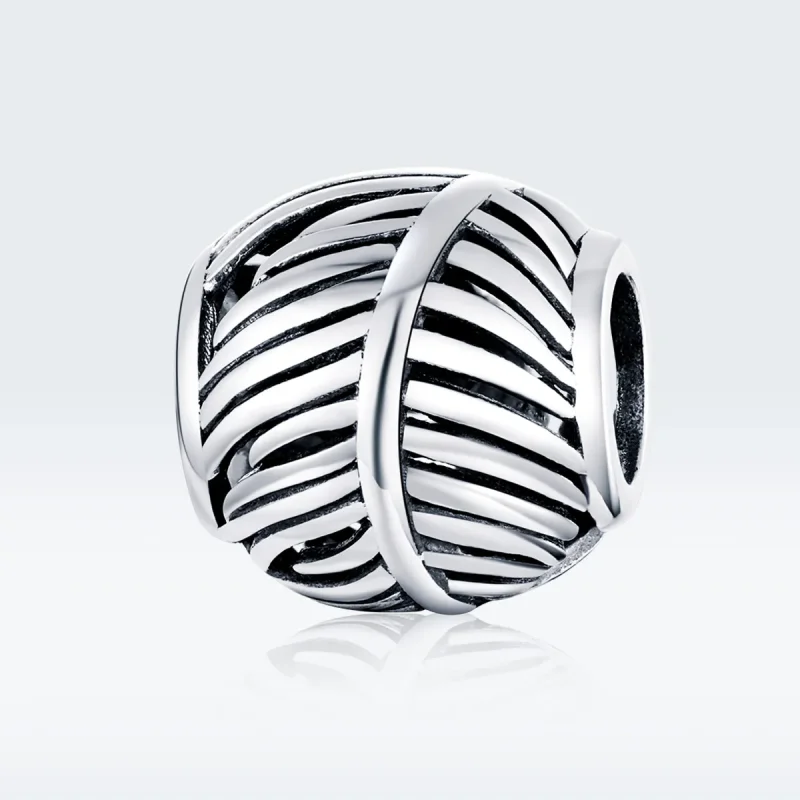 (image for) Pandora Style Silver Charm, Feather - SCC1509 - View 5