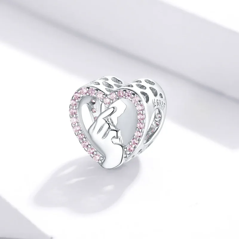 (image for) Pandora Style Silver Charm, Finger Heart - SCC1690 - View 2