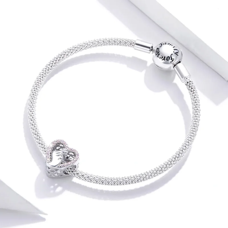 (image for) Pandora Style Silver Charm, Finger Heart - SCC1690 - View 3