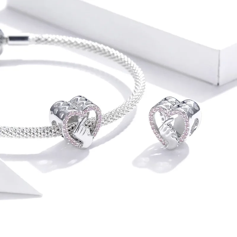 (image for) Pandora Style Silver Charm, Finger Heart - SCC1690 - View 4