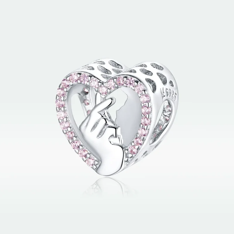 (image for) Pandora Style Silver Charm, Finger Heart - SCC1690 - View 5
