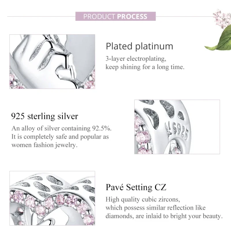 (image for) Pandora Style Silver Charm, Finger Heart - SCC1690 - View 8