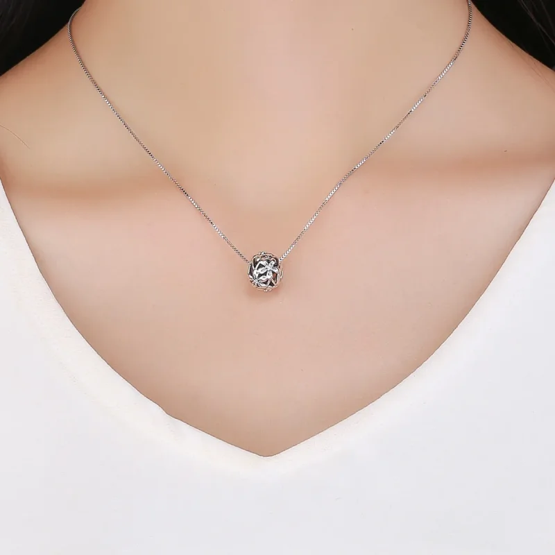 (image for) Pandora Style Silver Charm, Flower Shape - SCC729 - View 5