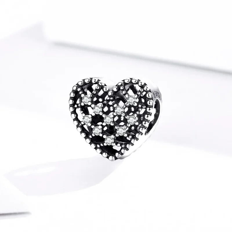 (image for) Pandora Style Silver Charm, Follow Your Heart - SCC1572 - View 2
