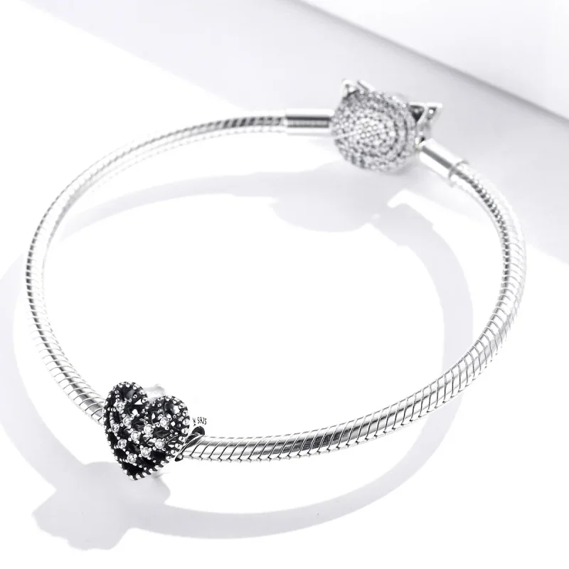 (image for) Pandora Style Silver Charm, Follow Your Heart - SCC1572 - View 3