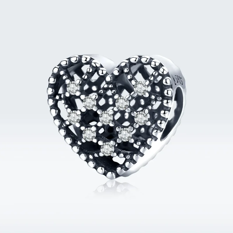 (image for) Pandora Style Silver Charm, Follow Your Heart - SCC1572 - View 5