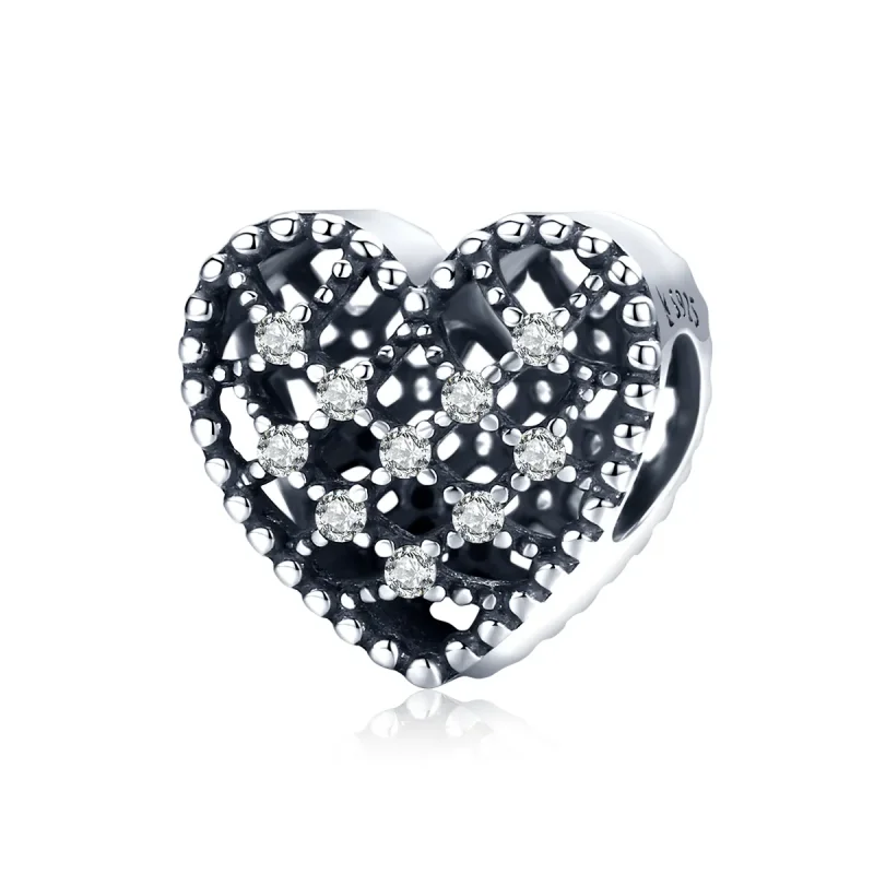 (image for) Pandora Style Silver Charm, Follow Your Heart - SCC1572 - Product Image