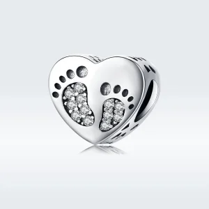 (image for) Pandora Style Silver Charm, Footprints - SCC1395