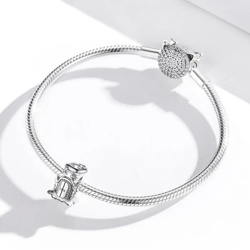 (image for) Pandora Style Silver Charm, Forest Castle - SCC1866 - View 3