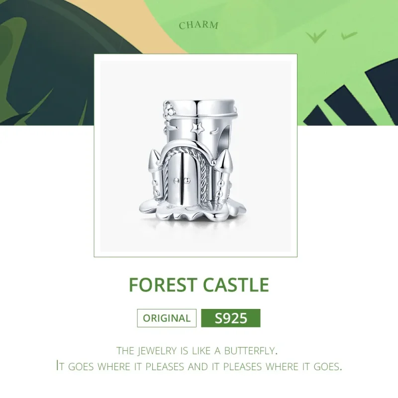 (image for) Pandora Style Silver Charm, Forest Castle - SCC1866 - View 6