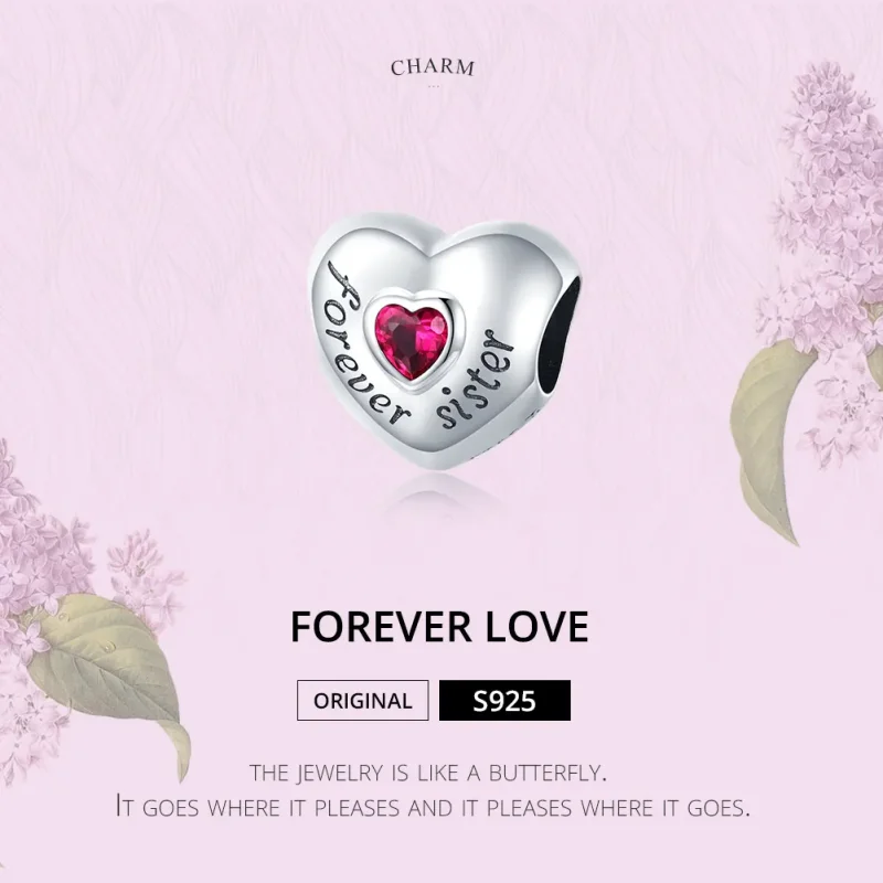 (image for) Pandora Style Silver Charm, Forever Love - SCC1835 - View 6