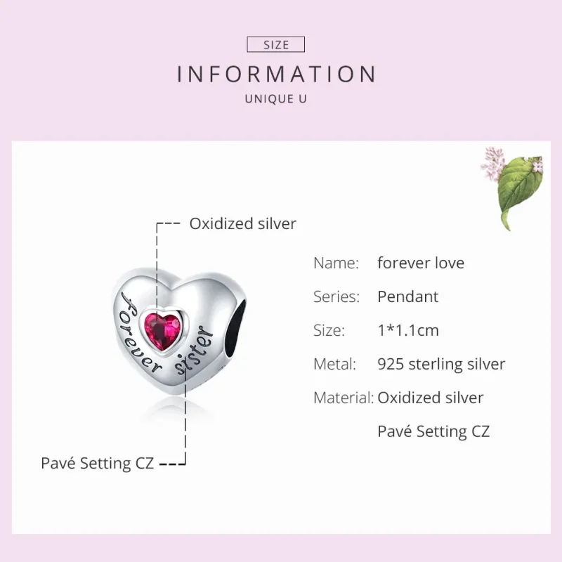 (image for) Pandora Style Silver Charm, Forever Love - SCC1835 - View 7