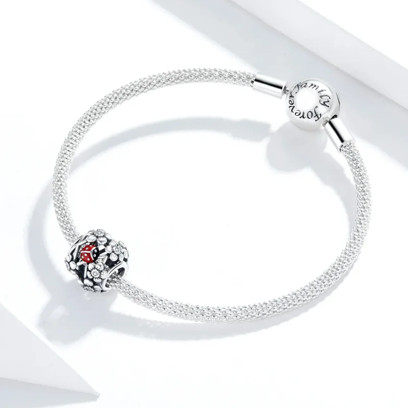 (image for) Pandora Style Silver Charm, Garden Elves, Red Enamel - SCC1641 - View 3