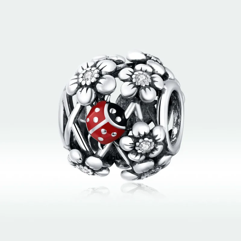 (image for) Pandora Style Silver Charm, Garden Elves, Red Enamel - SCC1641 - View 5