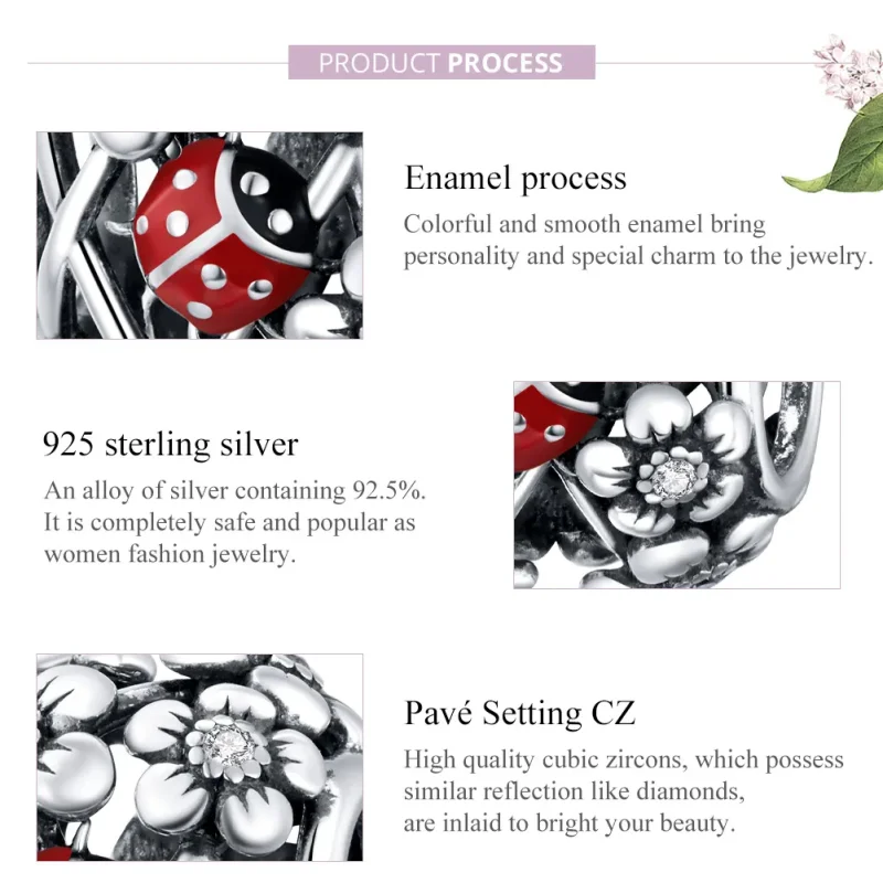 (image for) Pandora Style Silver Charm, Garden Elves, Red Enamel - SCC1641 - View 8