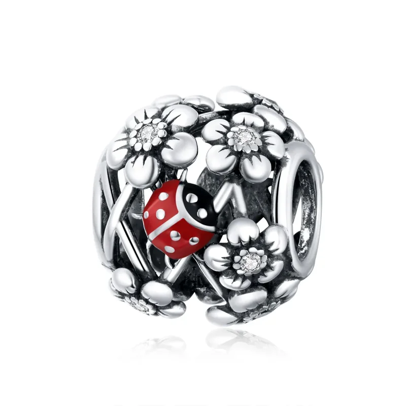 (image for) Pandora Style Silver Charm, Garden Elves, Red Enamel - SCC1641 - Product Image