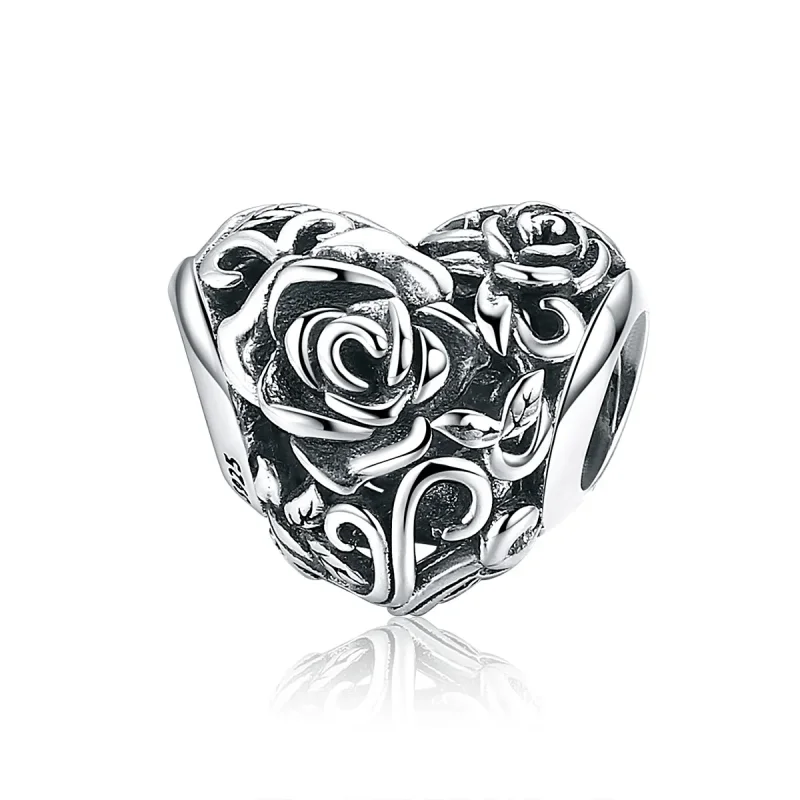(image for) Pandora Style Silver Charm, Gentle Rose - SCC790 - Product Image
