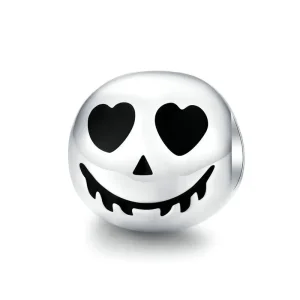 (image for) Pandora Style Silver Charm, Ghost, Black Enamel - SCC1359