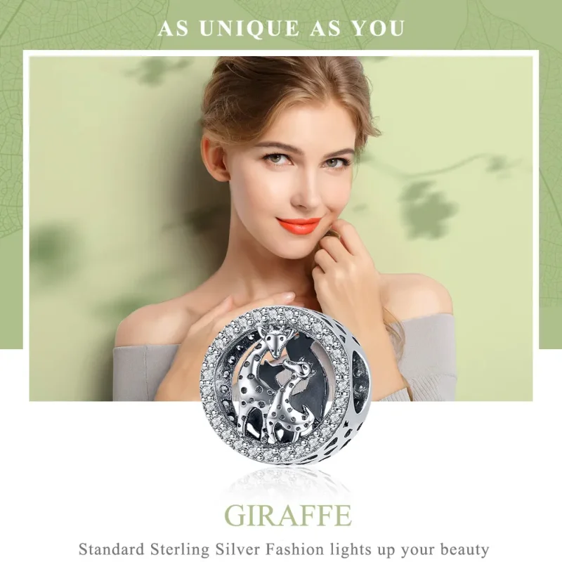 (image for) Pandora Style Silver Charm, Giraffe - SCC997 - View 6