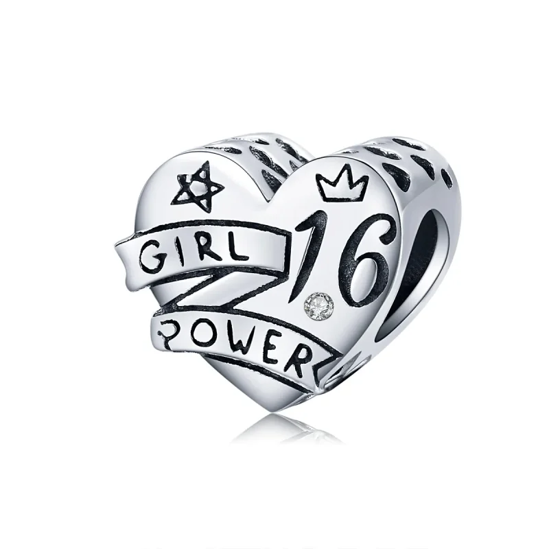 (image for) Pandora Style Silver Charm, Girl Power Sweet 16 - SCC1437 - Product Image