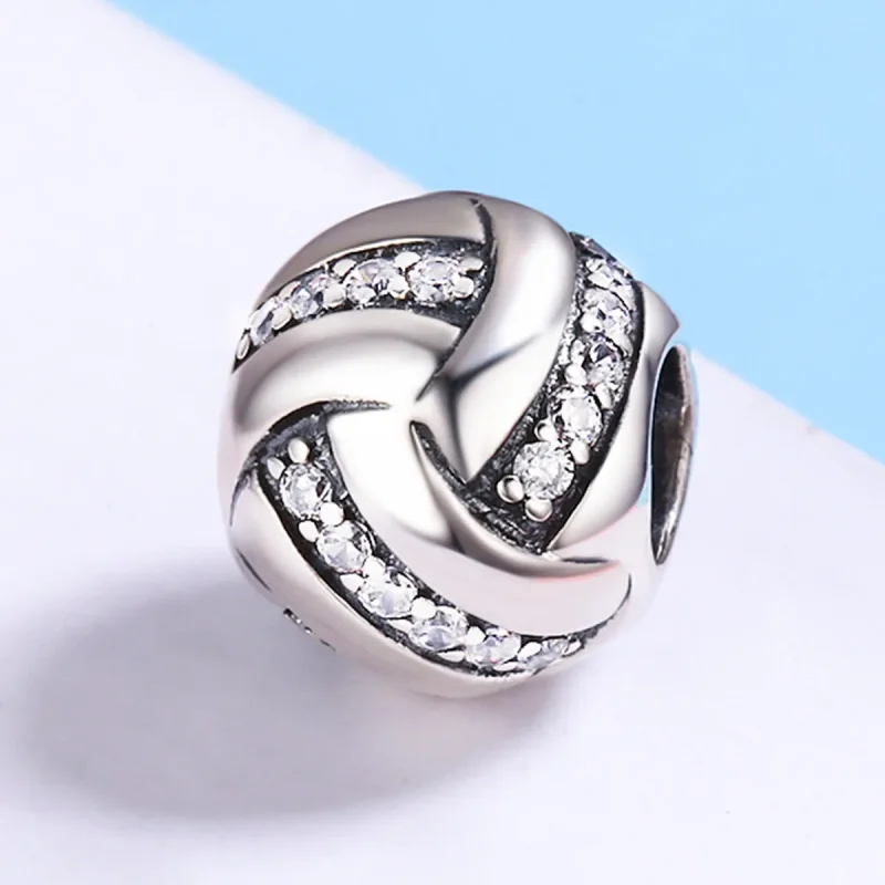 (image for) Pandora Style Silver Charm, Glittering Complex - SCC302 - View 3