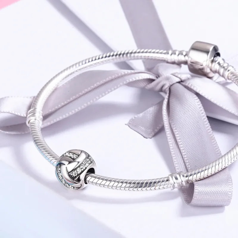 (image for) Pandora Style Silver Charm, Glittering Complex - SCC302 - View 4