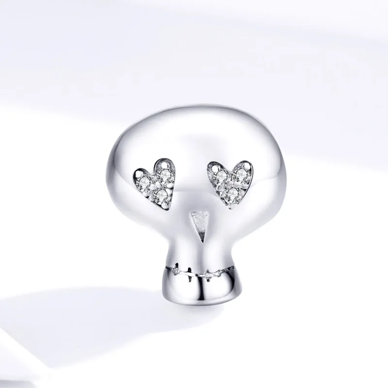 (image for) Pandora Style Silver Charm, Halloween Skull - SCC1362 - View 3