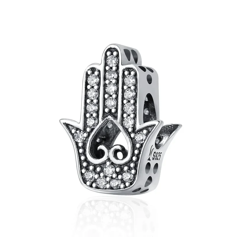 (image for) Pandora Style Silver Charm, Hamsa - SCC225 - Product Image
