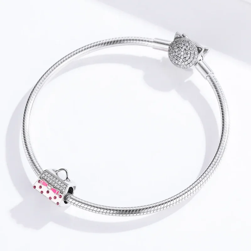 (image for) Pandora Style Silver Charm, Handbag, Multicolor Enamel - SCC1391 - View 3