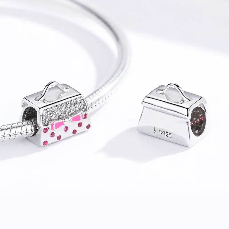 (image for) Pandora Style Silver Charm, Handbag, Multicolor Enamel - SCC1391 - View 4