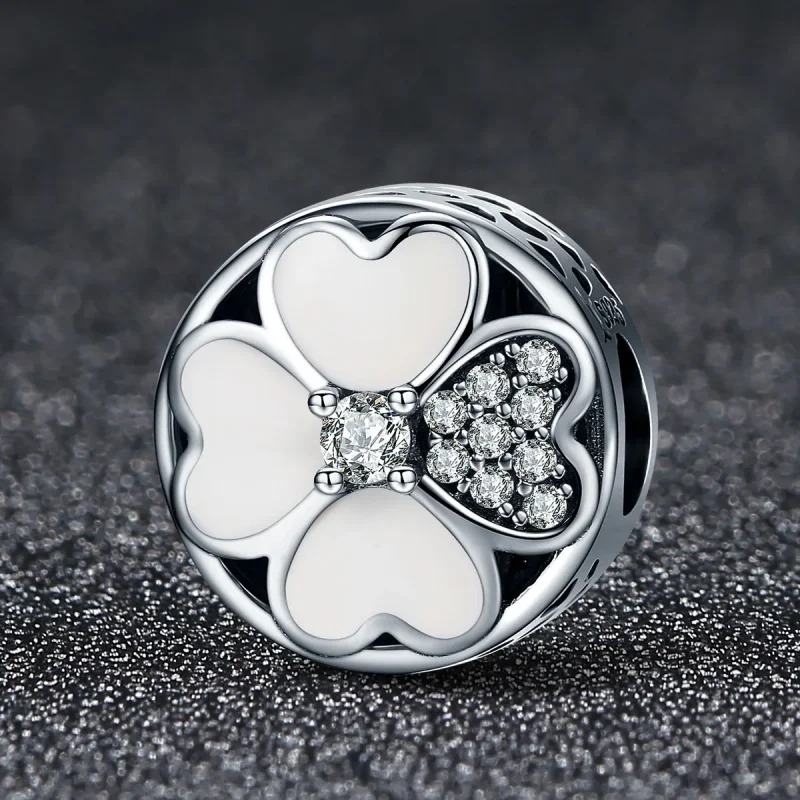 (image for) Pandora Style Silver Charm, Happy Petals, Enamel - SCC250 - View 2