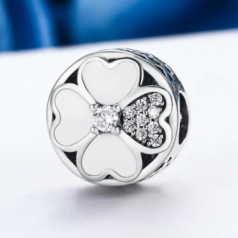 (image for) Pandora Style Silver Charm, Happy Petals, Enamel - SCC250 - View 3