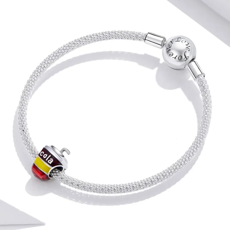 (image for) Pandora Style Silver Charm, Happy Soda, Multicolor Enamel - SCC1828 - View 4