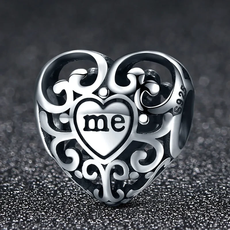 (image for) Pandora Style Silver Charm, Heart Me - SCC145 - View 2