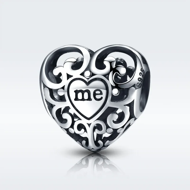 (image for) Pandora Style Silver Charm, Heart Me - SCC145 - View 3