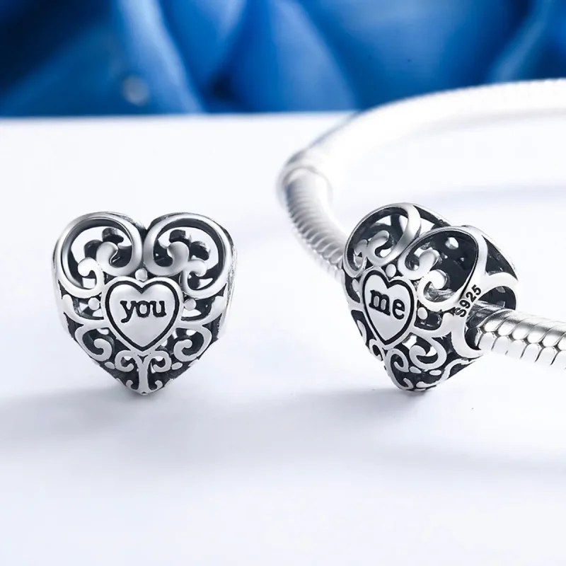 (image for) Pandora Style Silver Charm, Heart Me - SCC145 - View 4