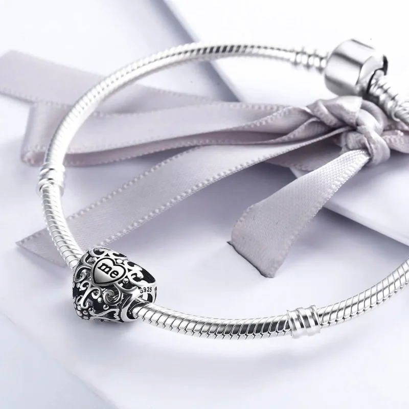 (image for) Pandora Style Silver Charm, Heart Me - SCC145 - View 5
