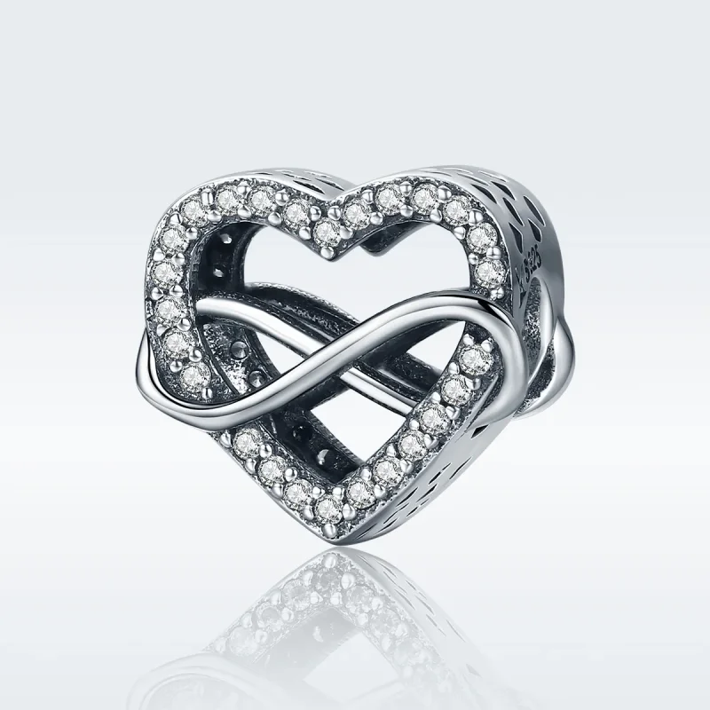 (image for) Pandora Style Silver Charm, Heart Shape - SCC432 - View 2