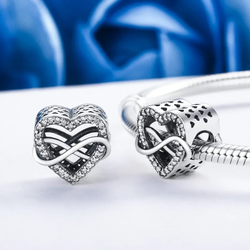 (image for) Pandora Style Silver Charm, Heart Shape - SCC432 - View 5
