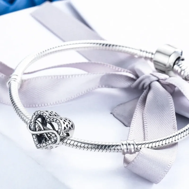 (image for) Pandora Style Silver Charm, Heart Shape - SCC432 - View 6