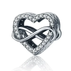 (image for) Pandora Style Silver Charm, Heart Shape - SCC432