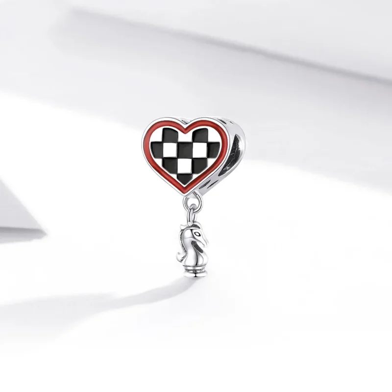 (image for) Pandora Style Silver Charm, Heart-Shaped Board, Multicolor Enamel - SCC1833 - View 2