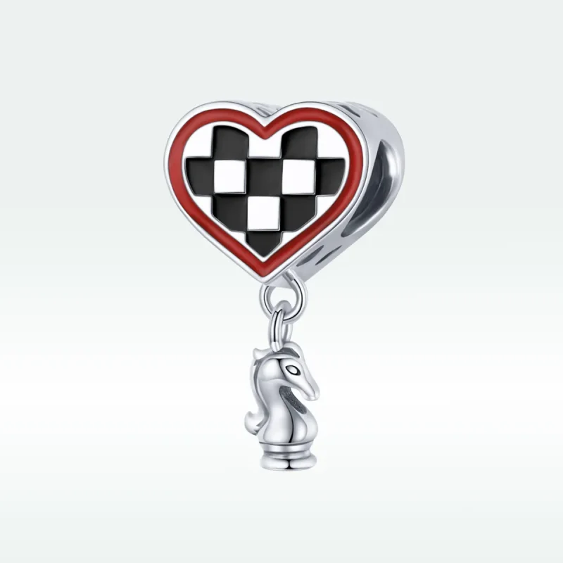 (image for) Pandora Style Silver Charm, Heart-Shaped Board, Multicolor Enamel - SCC1833 - View 5